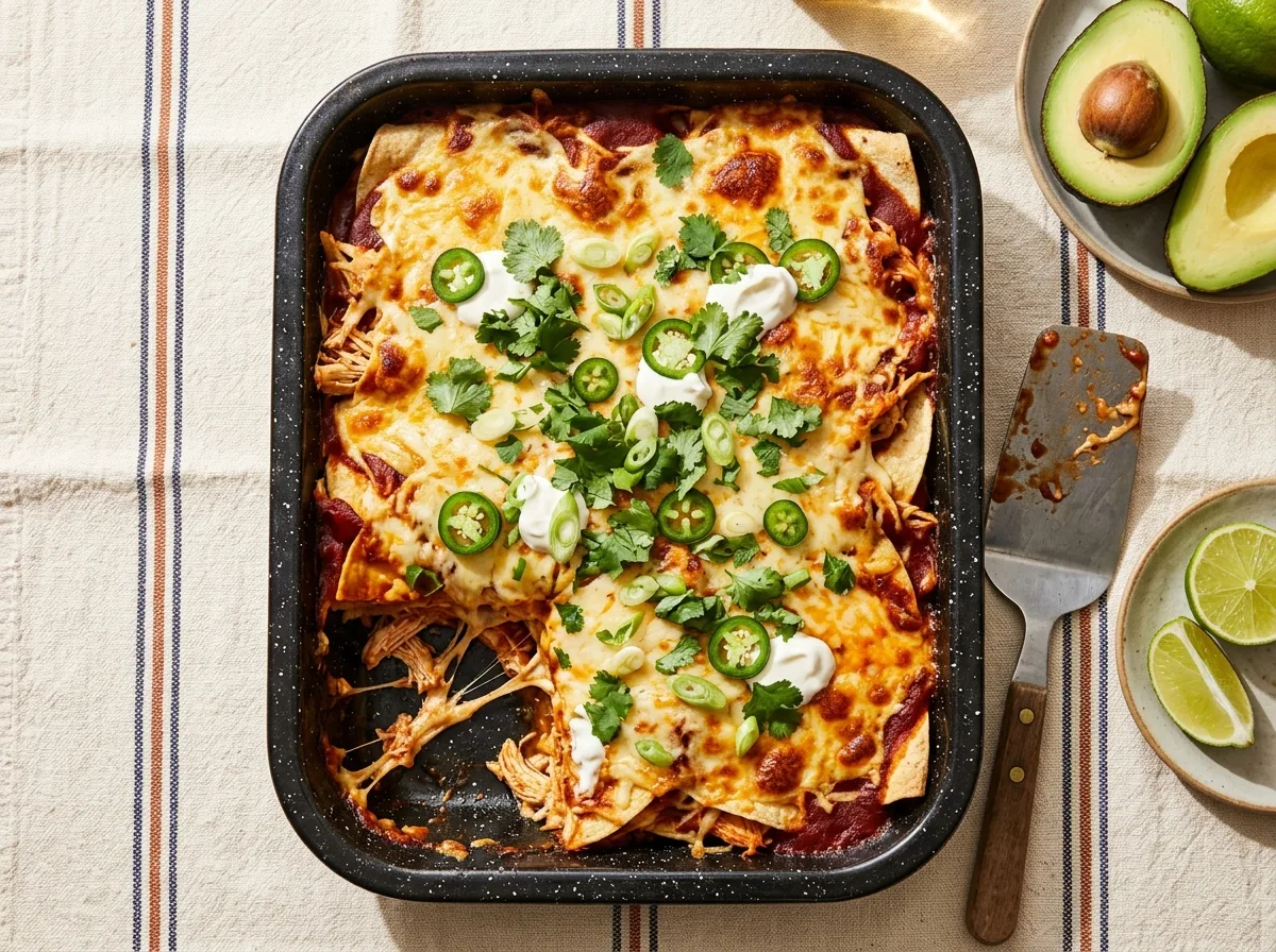 Enchilada-gratin med kylling
