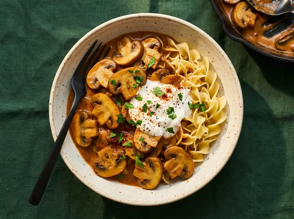 Mushroom stroganoff