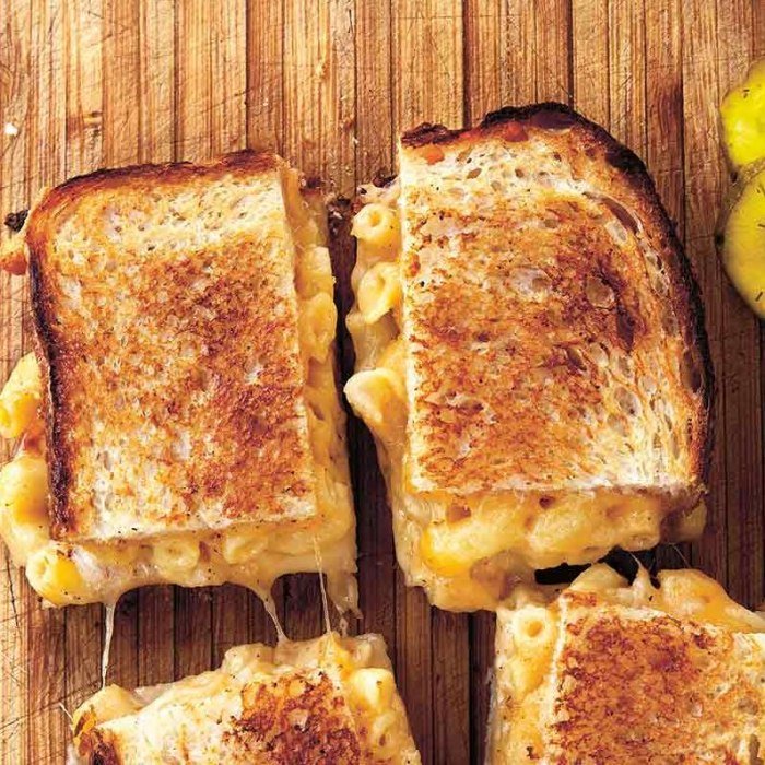 Grillet mac and cheese-sandwich