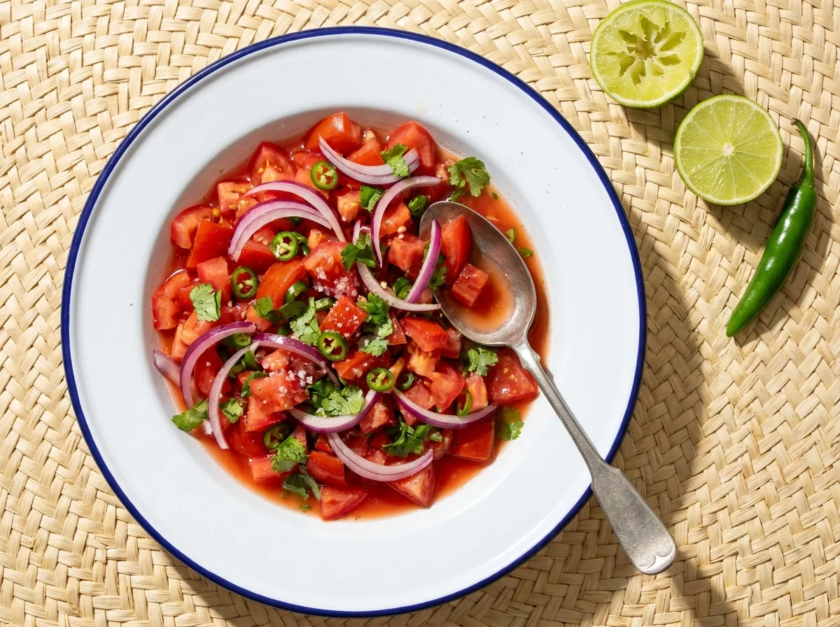 Kachumbari (salat med tomat, løg og chili)