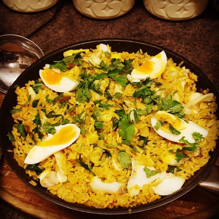 Kedgeree med røget kuller