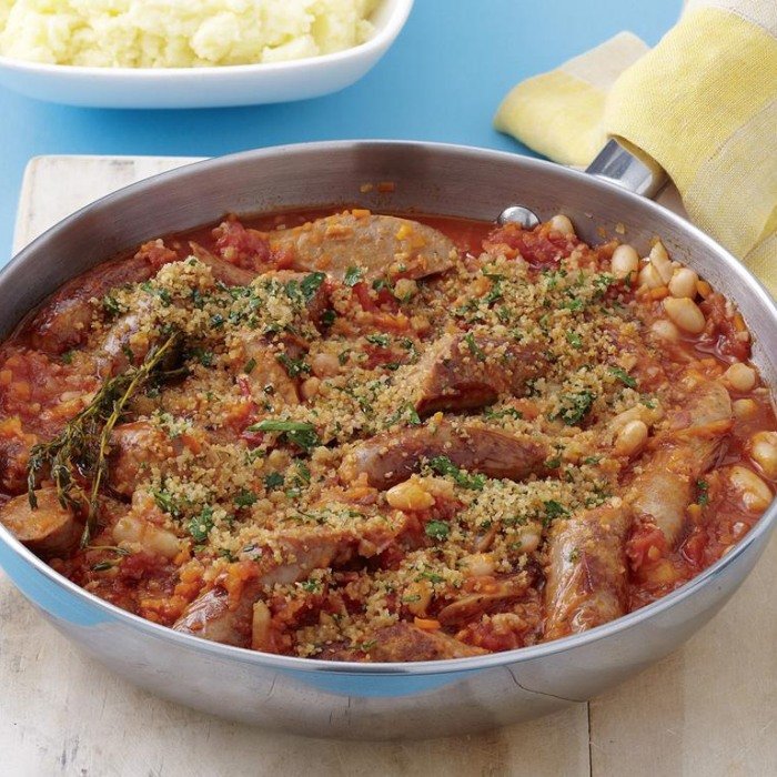 Cassoulet med svinekød