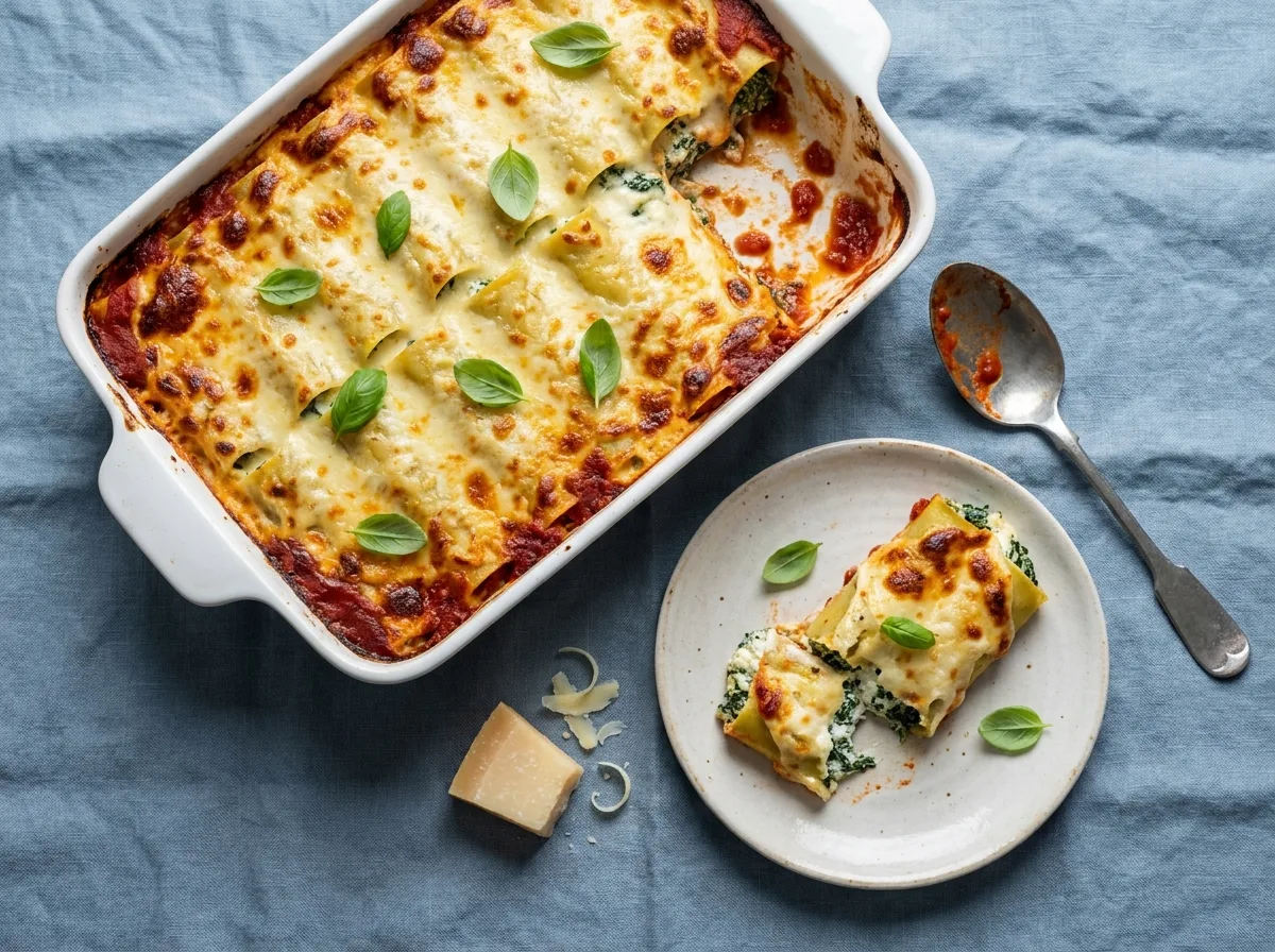 Cannelloni med spinat og ricotta