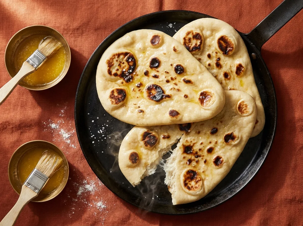 Varme naanbrød