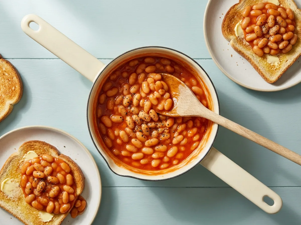 Bagte bønner i tomatsauce